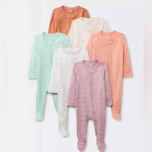 Cloud Island Sleep N' Play - Mint, Peach, Pink, White - Picture 1 of 7